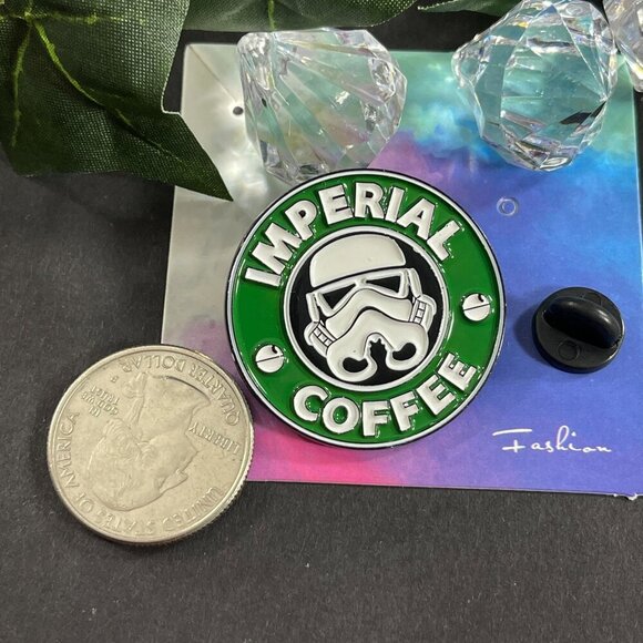 Storm Trooper Lapel Pin Imperial Green Coffee Star Wars Brooch Jewelry Badge Pin - Picture 4 of 10